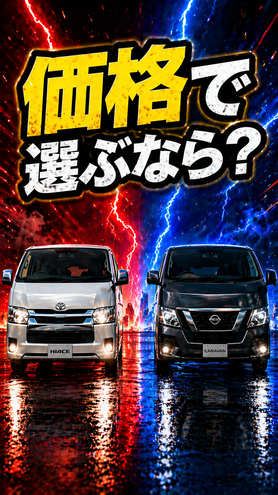 ハイエースとキャラバンの価格