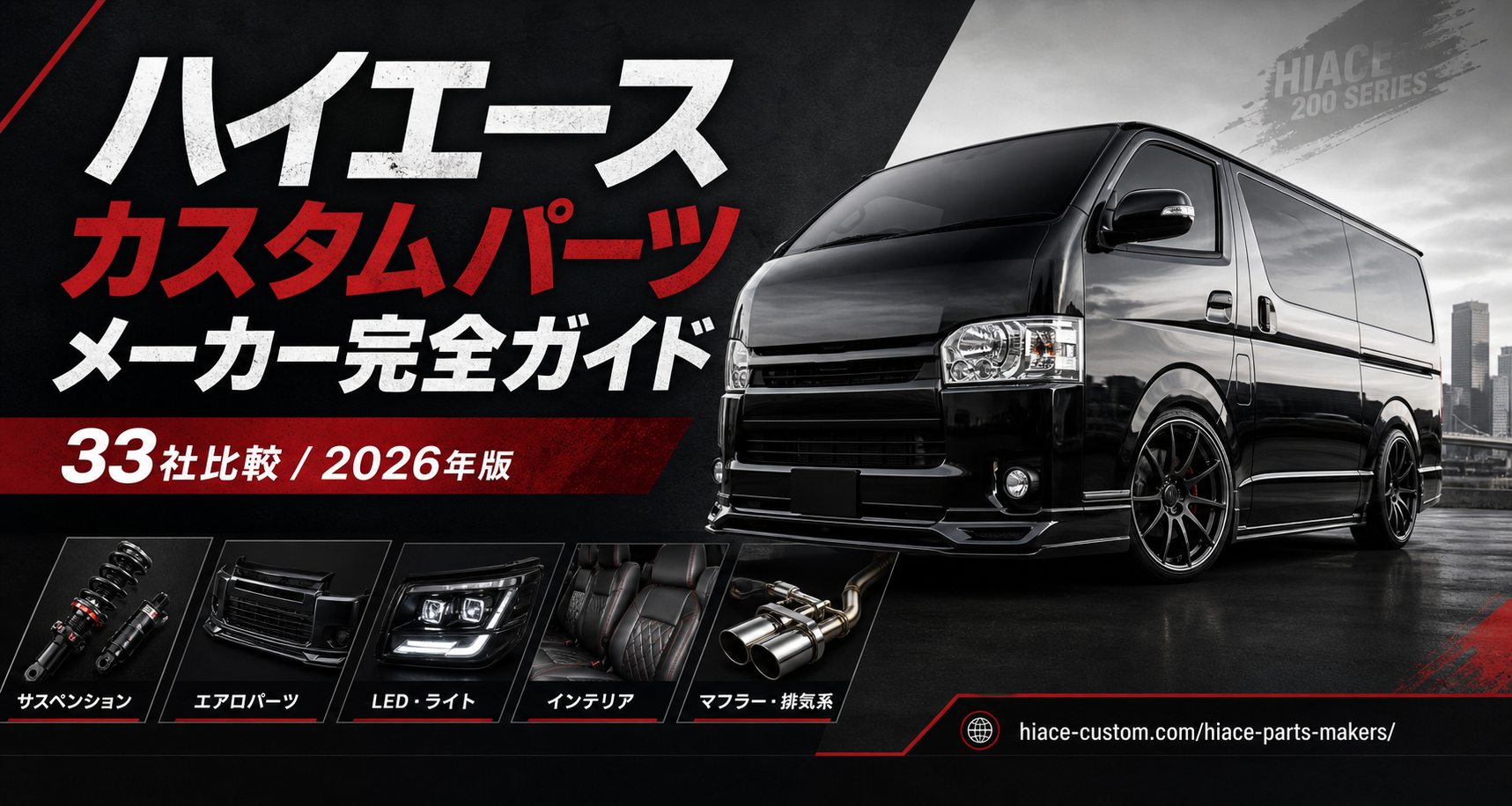 ハイエース カスタムパーツメーカー完全ガイド